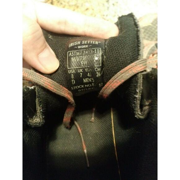 Irish Setter Work Men's Afton Hiker Boots Size 8 83410 Steel Toe Beige Nice! - Picture 6 of 12